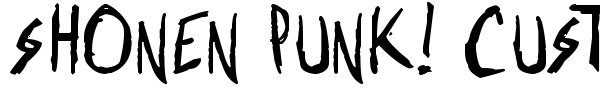 Shonen Punk! Custom font preview